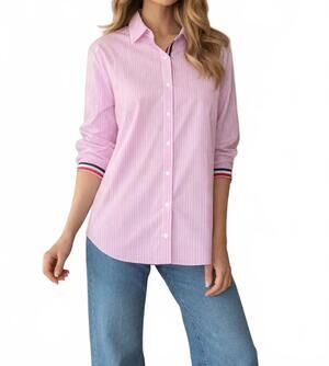 NEW JOH jasmine cotton poplin top in red